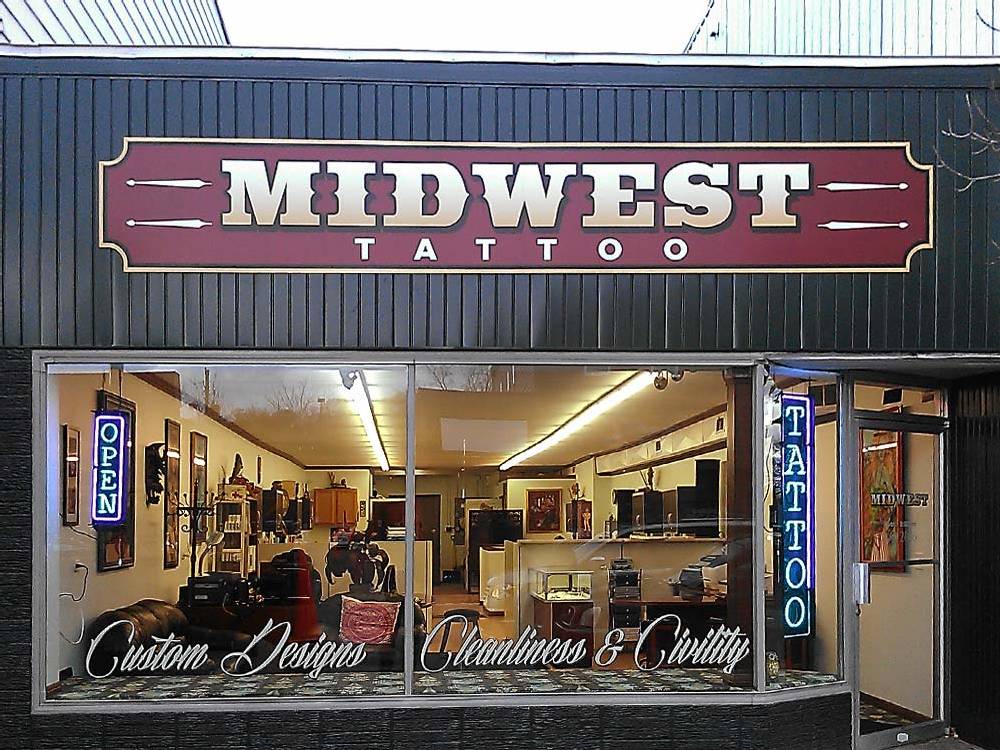 Midwest Tattoo - Building Sign - Eau Claire, WI
