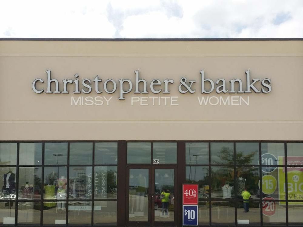 Christopher & Banks - Channel Letters with Flat Cut Out Letters - Roseville, MN