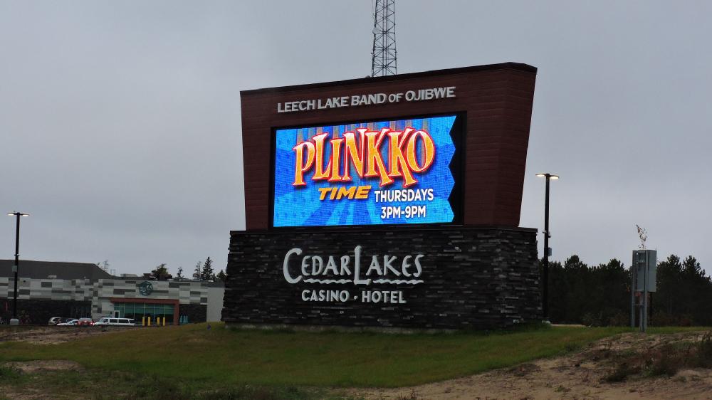 Cedar Lakes Casino & Hotel - Monument Sign - Cass Lake, MN