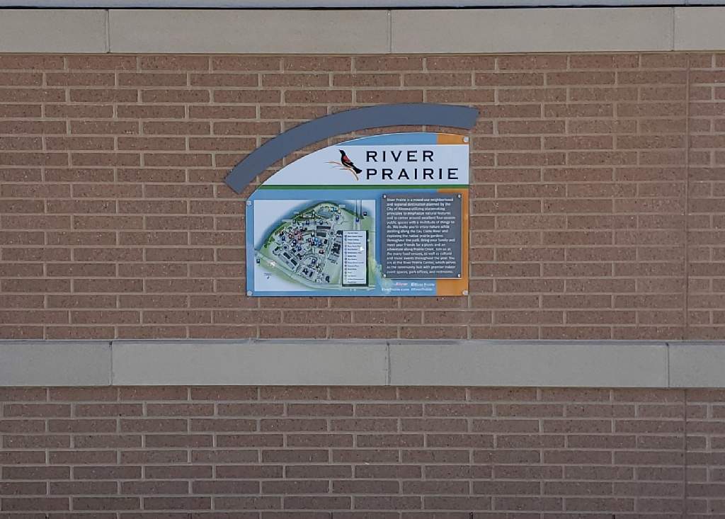 River Prairie Wayfinding System - Wall Sign - Altoona, WI