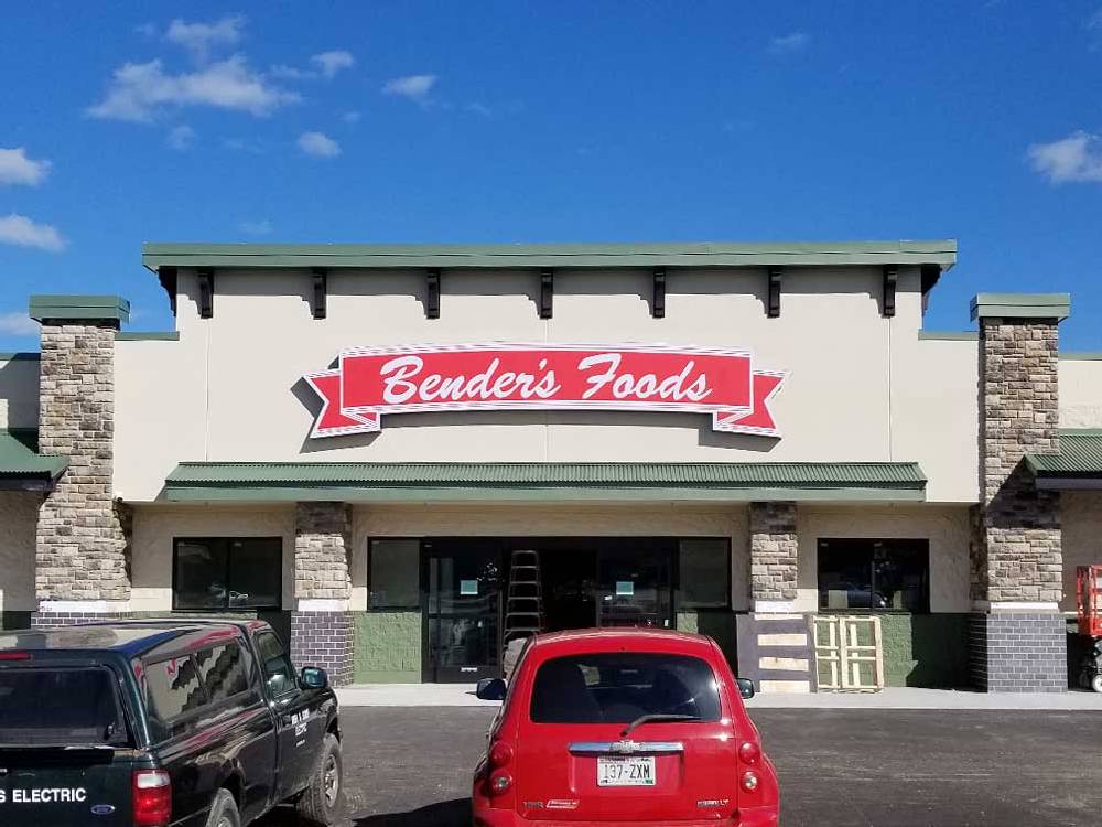 Bender's Foods - Custom Building Sign - Fennimore, WI