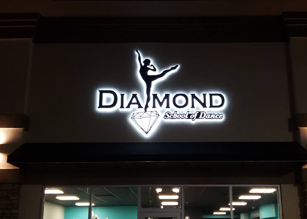 Diamond School of Dance - Halo Lit Letters - Eau Claire, WI