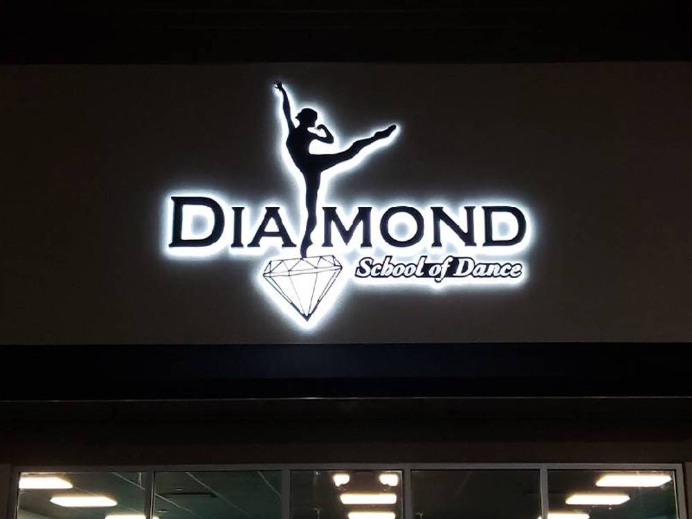 Diamond School of Dance - Halo Lit Letters - Eau Claire, WI