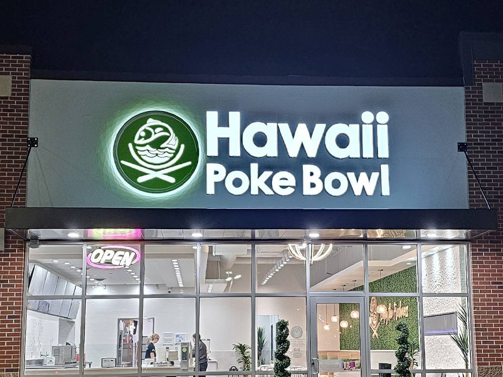 Hawaii Poke Bowl - Lit Sign - Eau Claire, WI