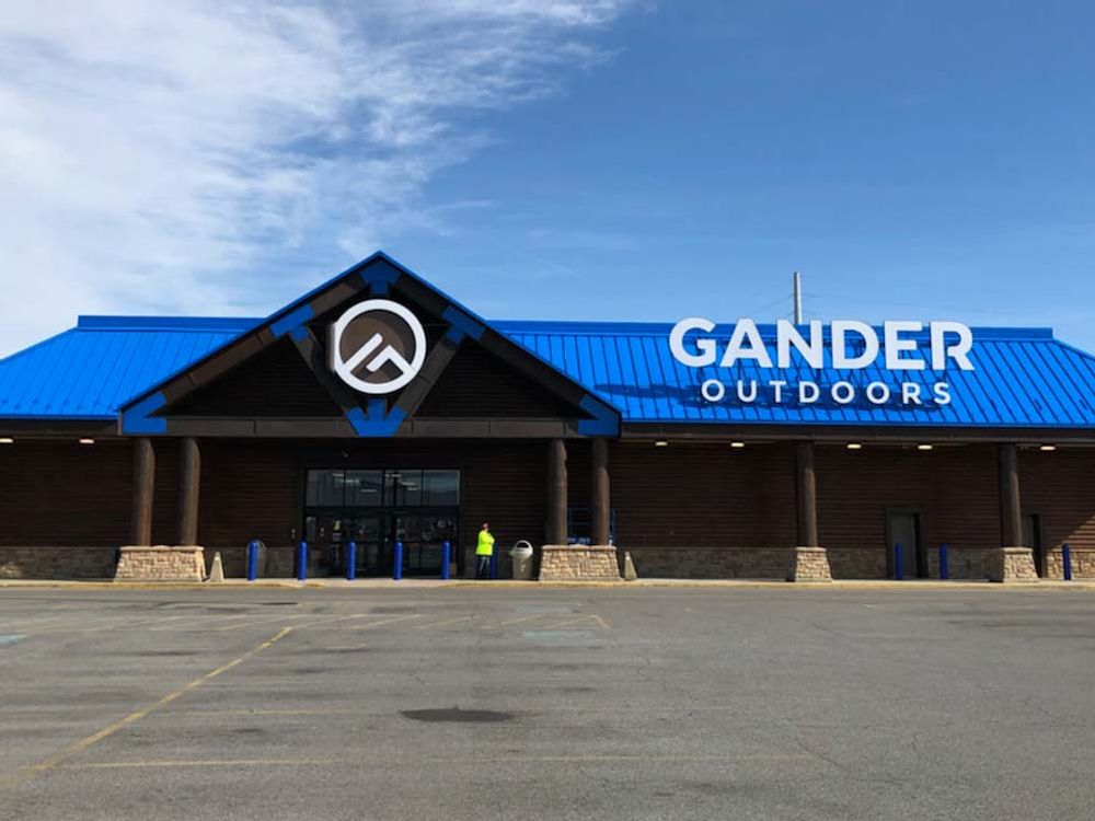 Gander Outdoors - Roof Mounted Channel Letters - Forest Lake, MN