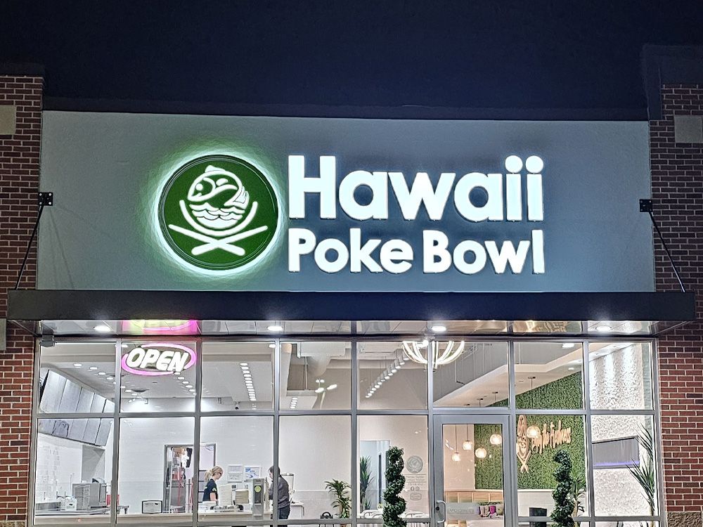 Hawaii Poke Bowl - Lit Sign - Eau Claire, WI