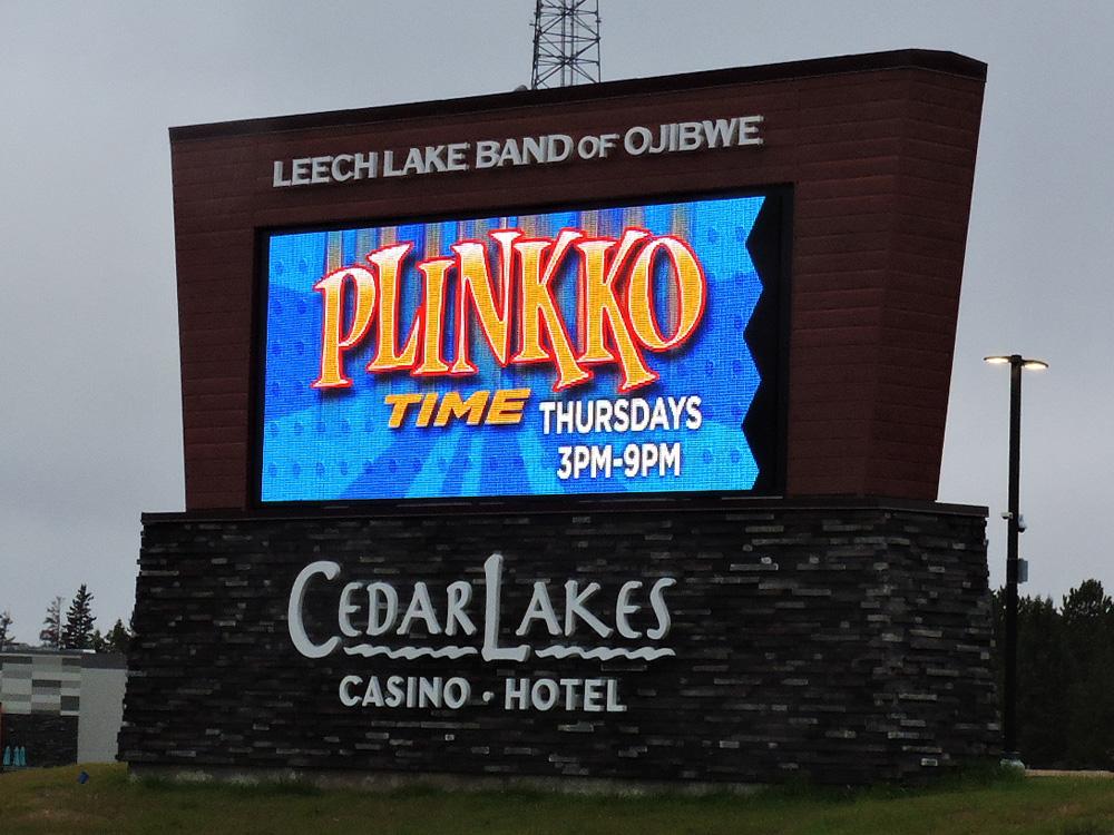 Cedar Lakes Casino & Hotel - Monument Sign - Cass Lake, MN