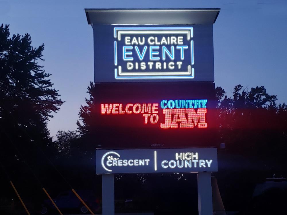 Eau Claire Event District - Pylon Sign - Eau Claire, WI