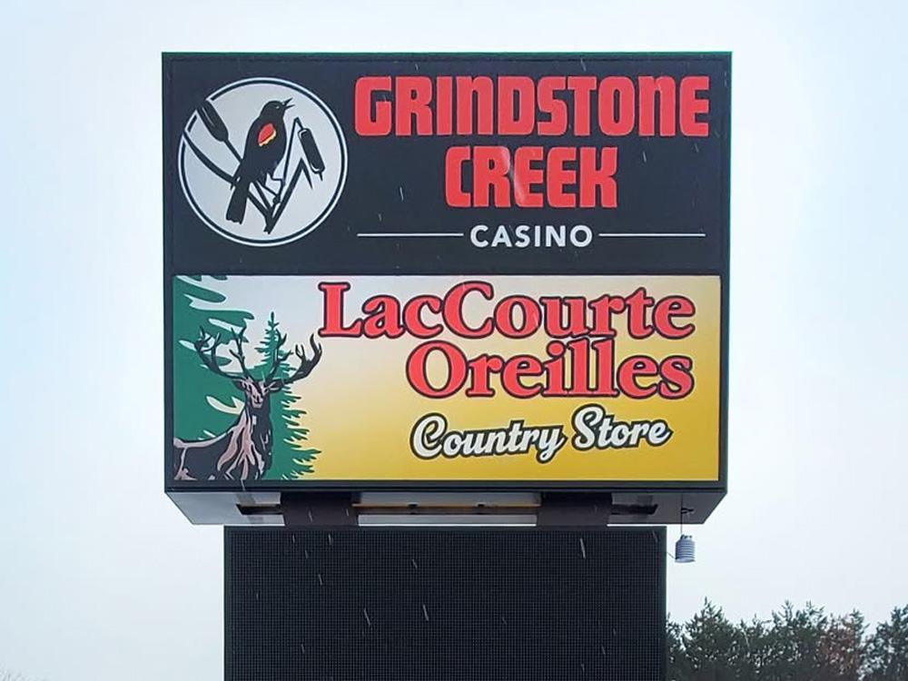 Grindstone Creek Casino - Pylon Sign - Hayward, WI
