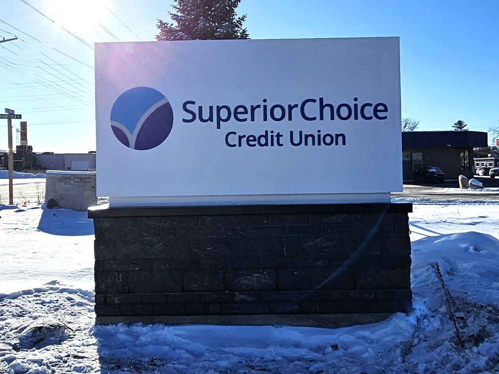 Superior Choice Credit Union - Monument Sign - Hayward, WI