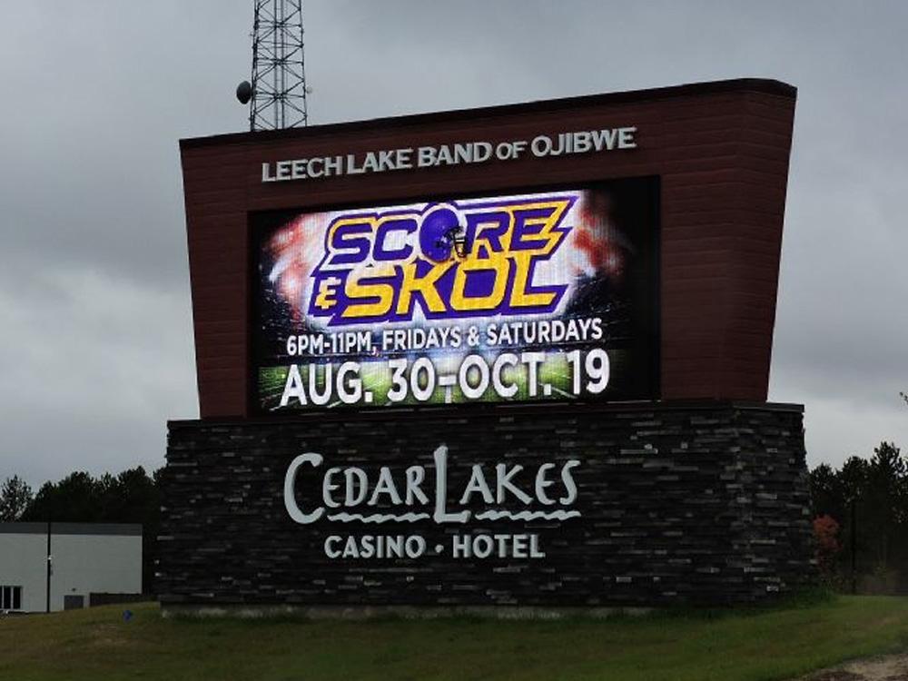 Cedar Lakes Casino & Hotel - Entrance Monument - Cass Lake, MN