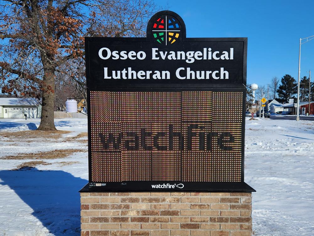 Osseo Evangelical Lutheran Church - Digital Sign - Osseo, WI