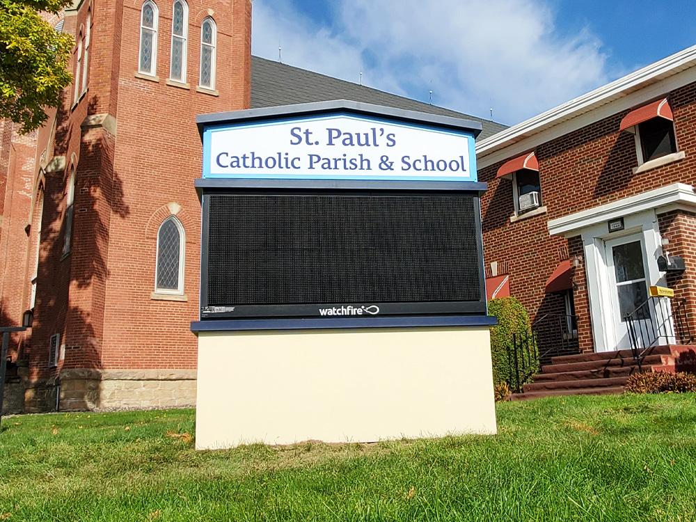 St. Paul's Catholic Parish & School - Digital Sign - Bloomer, WI