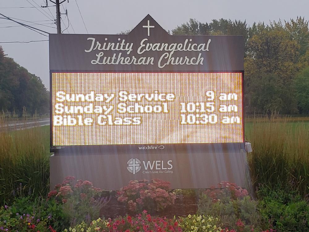 Trinity Evangelical Lutheran Church - Digital Sign - Osceloa, WI